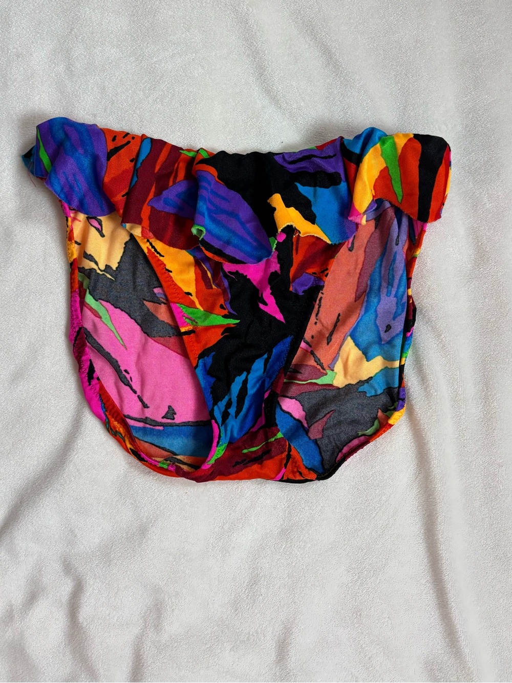 Vintage 1980s High Cut Ruffle Bikini Bottoms